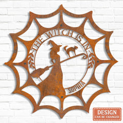 Personalized Witch Metal Sign - Halloween Gift Idea For Witch Lover - There's A Little Witch In All Of Us