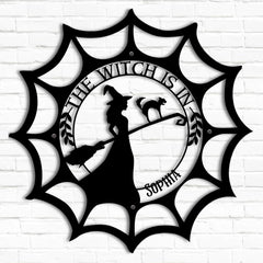 Personalized Witch Metal Sign - Halloween Gift Idea For Witch Lover - There's A Little Witch In All Of Us